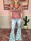 Turquoise Haven Paisley Print Bells