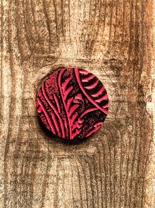 Red Leather Phone Grip