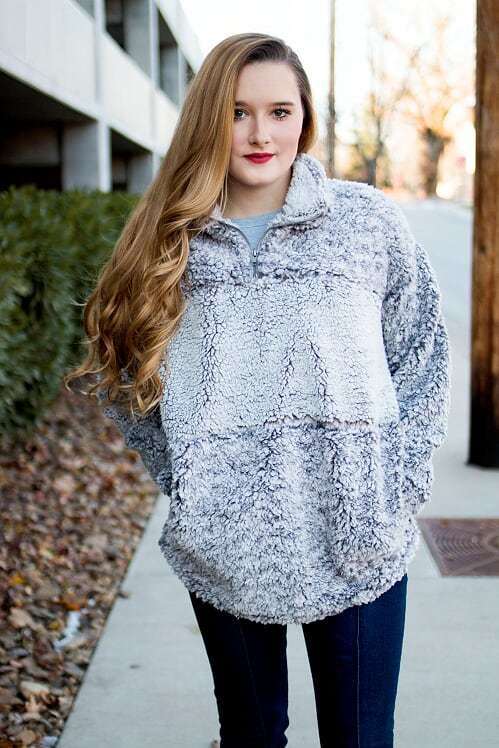 Color Blocked White Sherpa - The Pink Buffalo,LLC