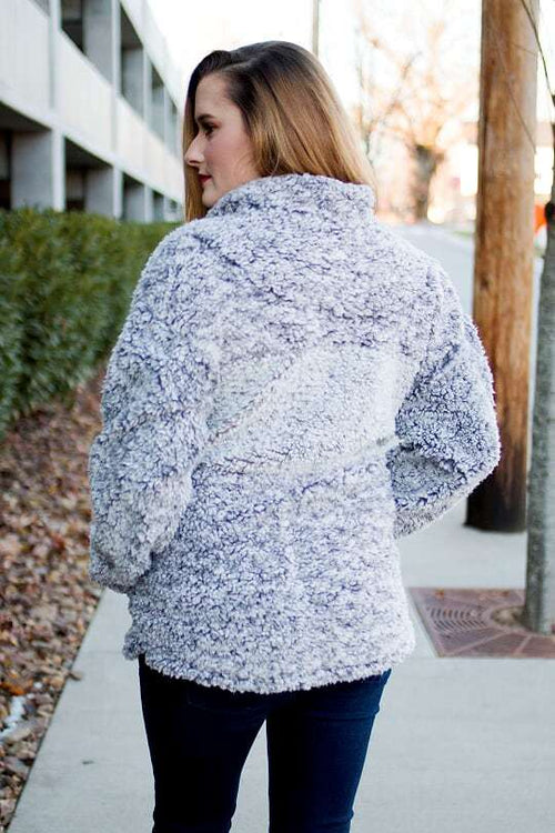 Color Blocked White Sherpa - The Pink Buffalo,LLC