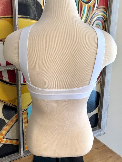Criss-Cross Bralette-White - The Pink Buffalo,LLC